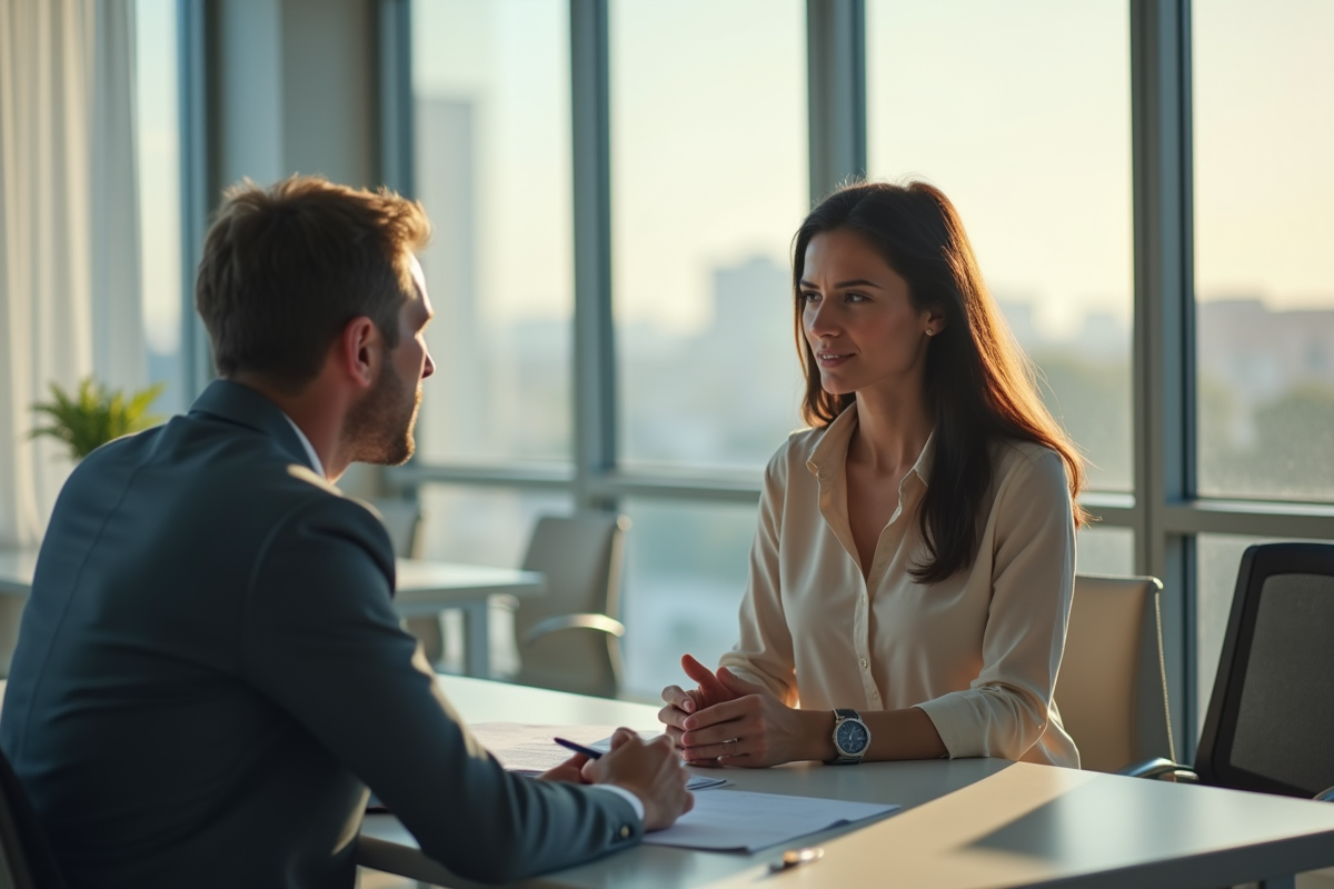 Coach professionnel dans un bureau lumineux et moderne