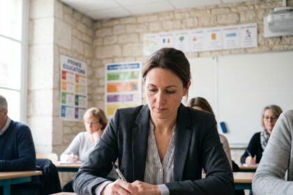 Femme d'âge moyen en formation à Besançon