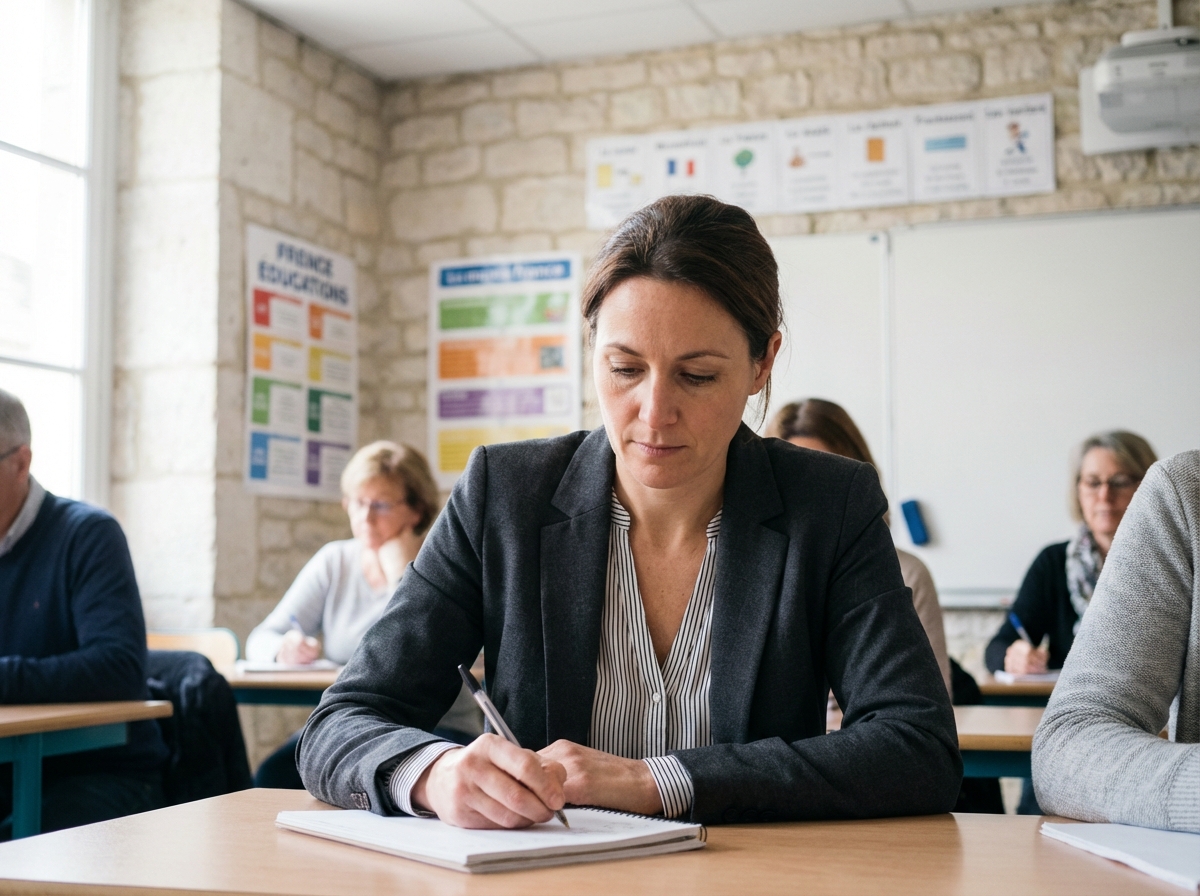 Femme d'âge moyen en formation à Besançon