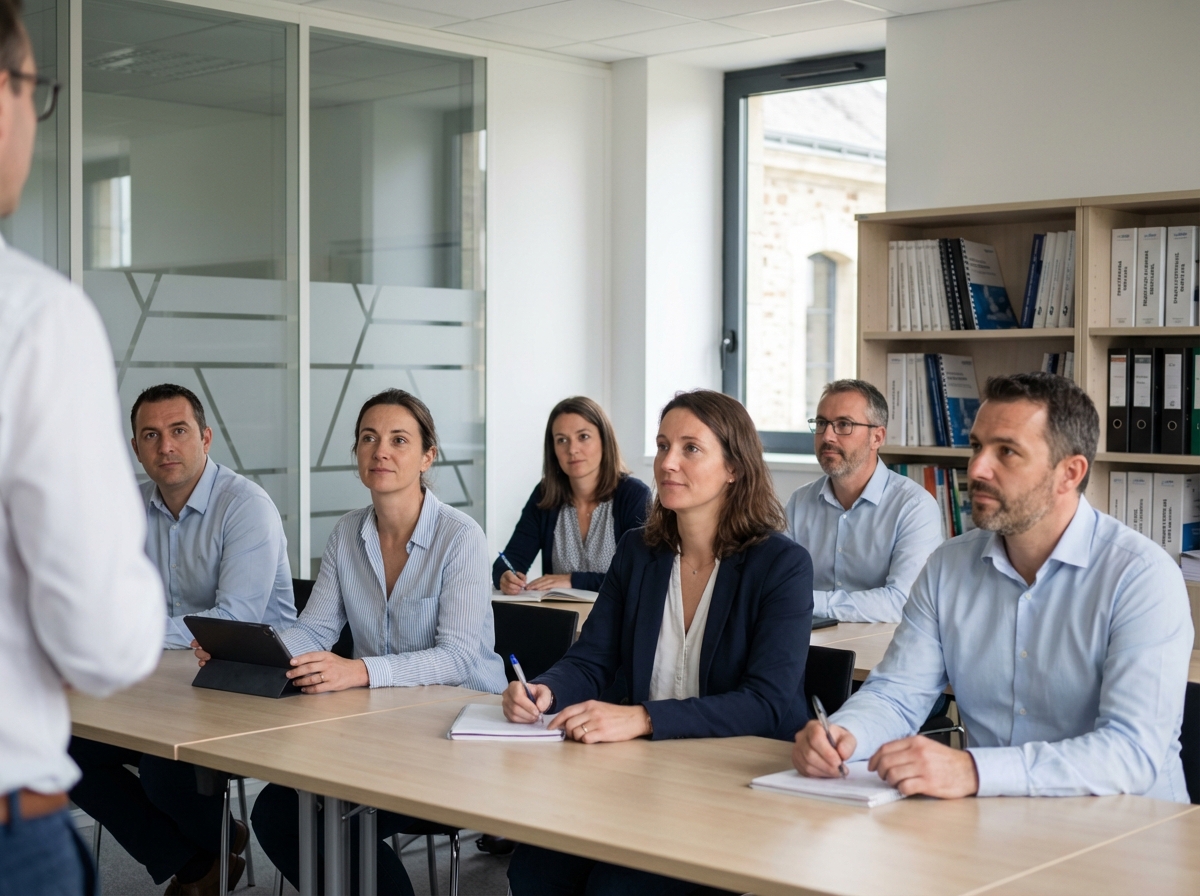 Groupe de professionnels en formation à Compiègne