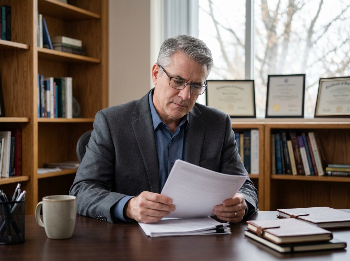 Manager RH en portrait dans son bureau professionnel